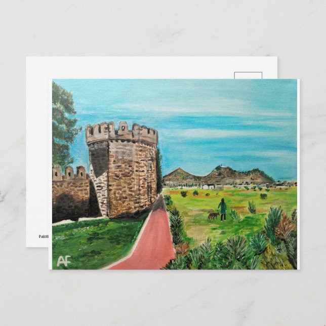 Castell de Benisanó Malerei von Alfred Fox Postkarte (Vorne/Hinten)