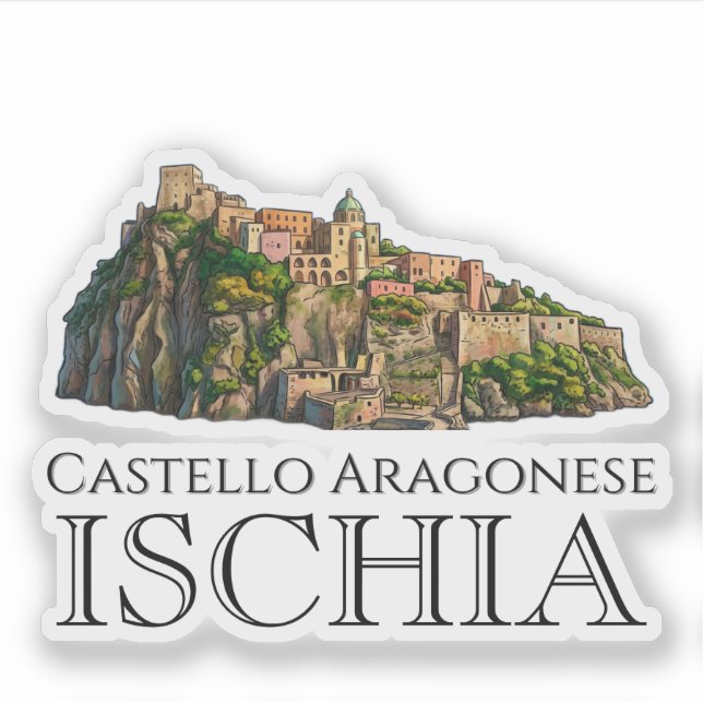 Castello Aragonese, Ischia Aufkleber (Vorderseite)