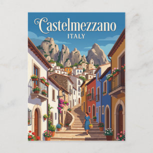 Castelmezzano-Gasse Italien Postkarte