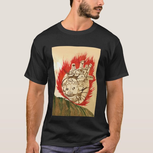 Castelo Animado - Fanart / ghibli Básica T-Shirt (Vorderseite)