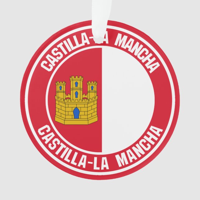 Castilla-La Mancha RundEmblem Ornament (Vorderseite)