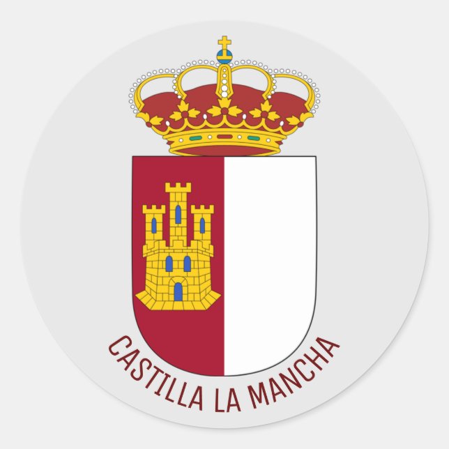 Castilla La Mancha - Spanien Runder Aufkleber (Vorderseite)
