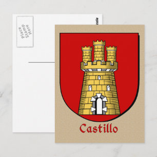 Castillo Ancestral Heraldic Shield Postkarte