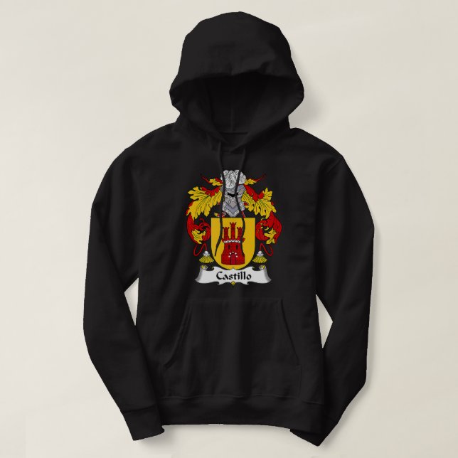 Castillo Coat of Arms  Family Crest  Hoodie (Design vorne)