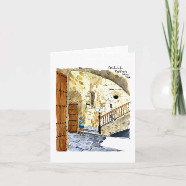 Castillo de la Real Fuerza, altes Havana, Kuba Karte (Vorderseite)