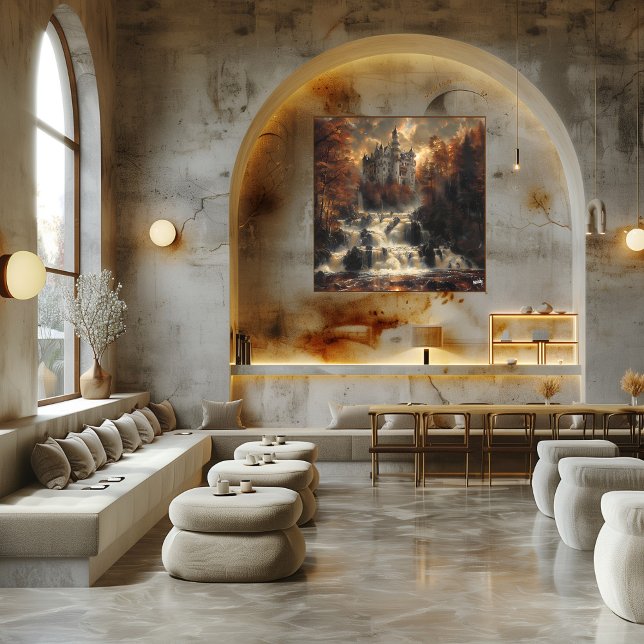 Castillo en Cascada: Impresionista y Realista Poster (Von Creator hochgeladen)