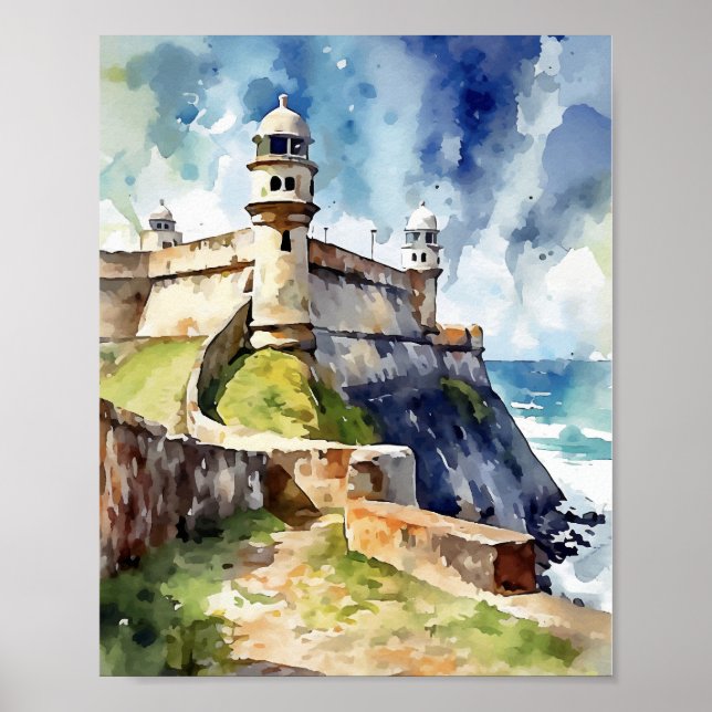 Castillo San Felipe del Morro San Juan Puerto Rico Poster (Vorne)