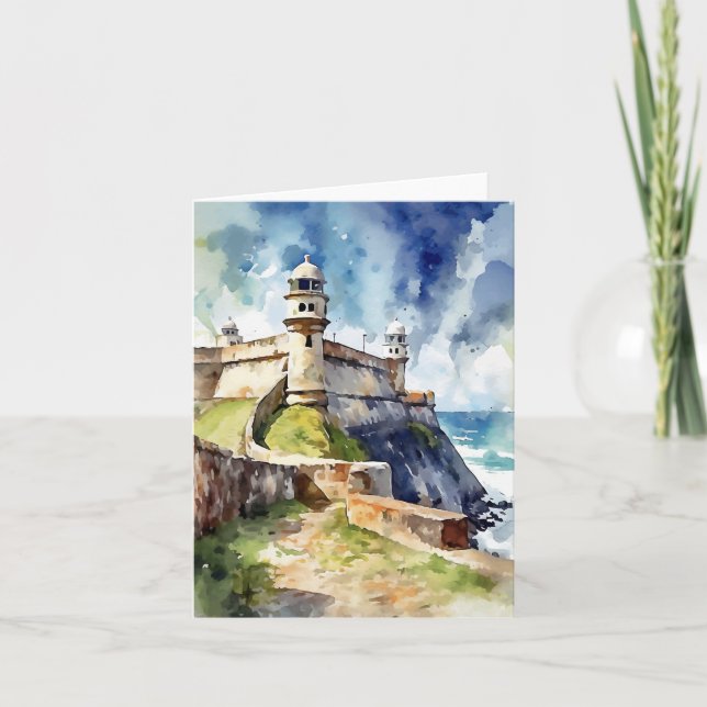 Castillo San Felipe San Juan Puerto Rico Karte (Vorderseite)