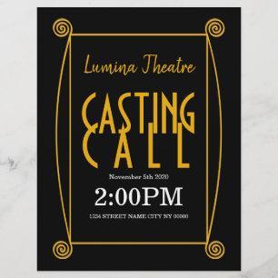 Casting Call Theater Art Flyer