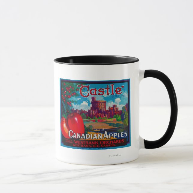 Castle Apple Label - Westbank B.C. Kanada Tasse (Rechts)