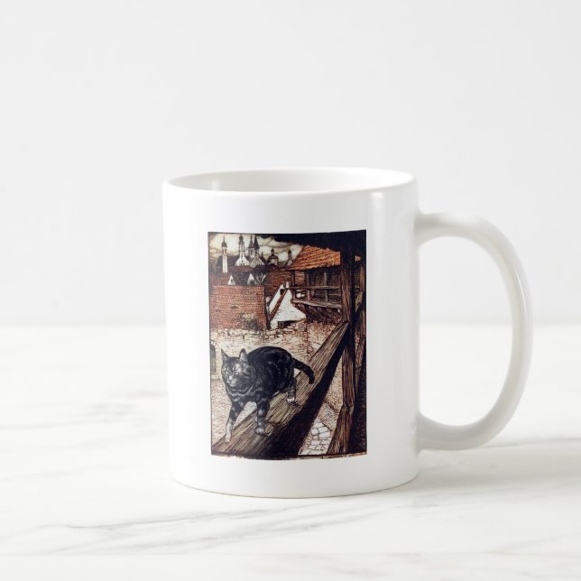 Castle Cat Rackham Illustration Kaffeetasse (Rechts)