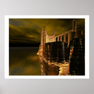 CASTLE CLIFF DRUCKEN POSTER