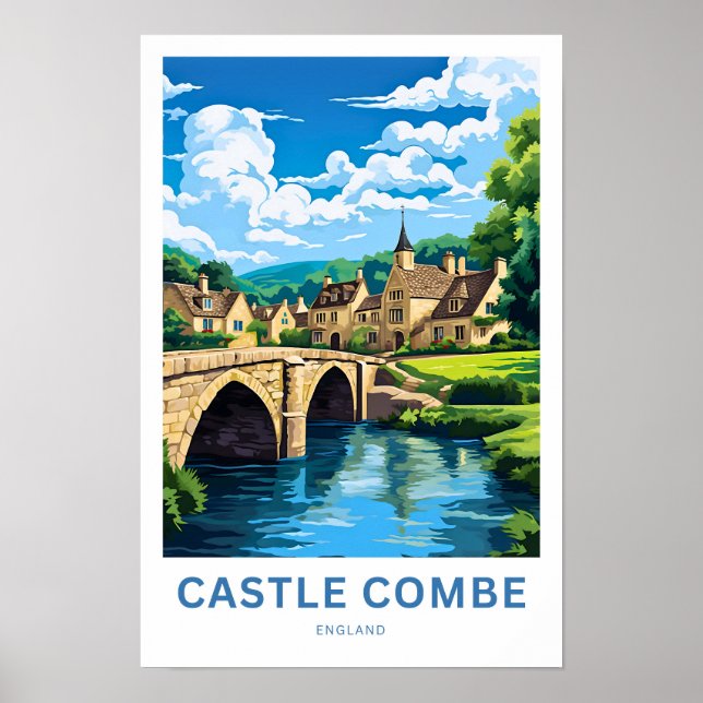 Castle Combe England Travel Print Poster (Vorne)