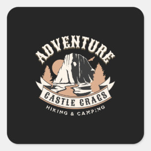 Castle Crags State Park Kalifornien Quadratischer Aufkleber