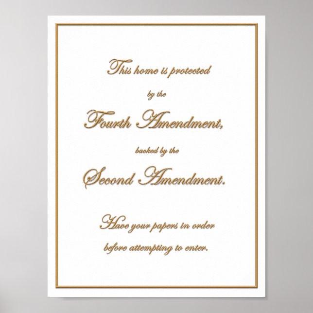 Castle Doctrine Notice Poster (Vorne)