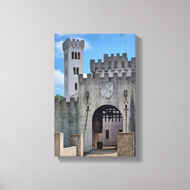 Castle Drawbridge Leinwanddruck (Vorderseite)