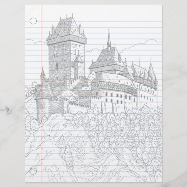 Castle Fantasy Notebook Paper (Vorderseite)