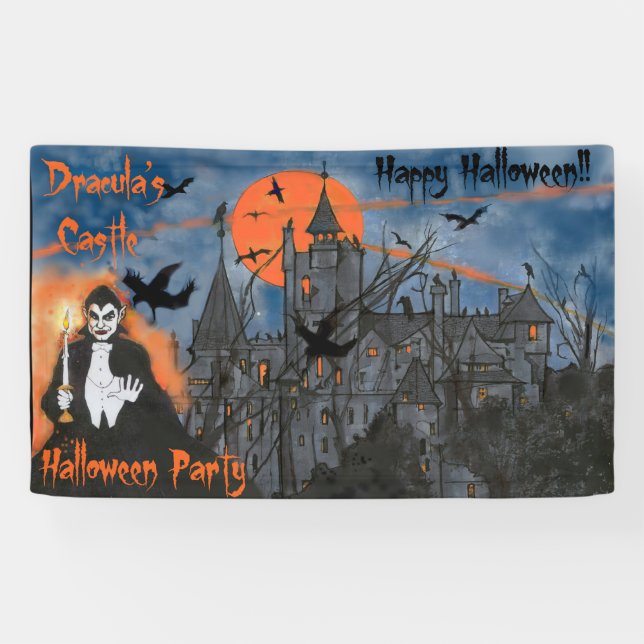 Castle Halloween-Banner Banner (Horizontal)