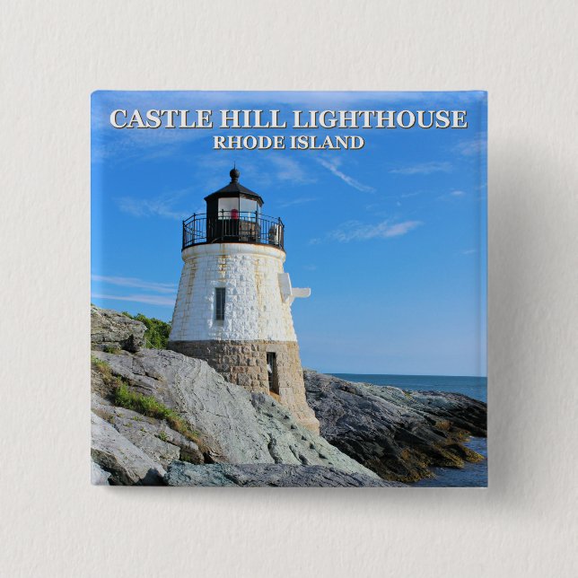 Castle Hill Lighthouse, Rhode Island Button (Vorderseite)
