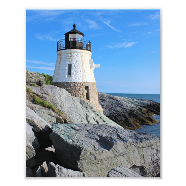 Castle Hill Lighthouse, Rhode Island Fotodruck (Vorne)
