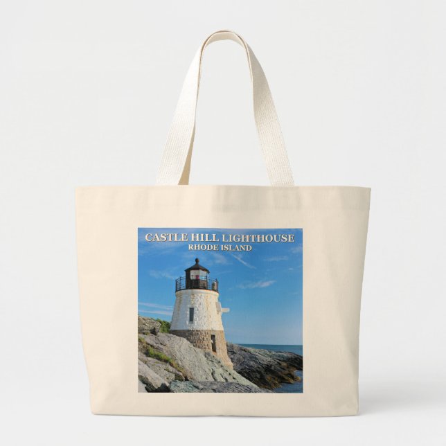 Castle Hill Lighthouse, Rhode Island Jumbo Stoffbeutel (Vorne)