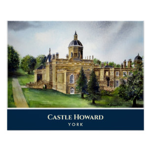 Castle Howard York England Aquarellmalerei Poster