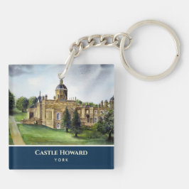 Castle Howard York England Aquarellmalerei Schlüsselanhänger
