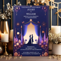 Castle Luxury Fuchsia Crown Royal Blue Wedding