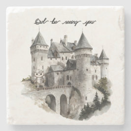 Castle Owl Be Seeing You Steinuntersetzer