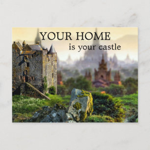 Castle Real Anwesen Agent Marketing Postkarte