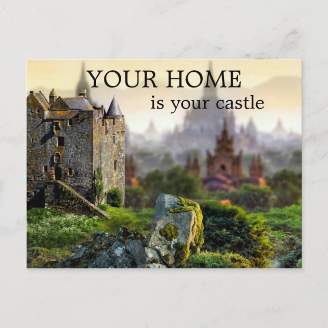 Castle Real Anwesen Agent Marketing Postkarte (Vorderseite)