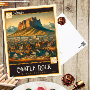 Castle Rock, Colorado Vintage Ansichtskarte Postkarte