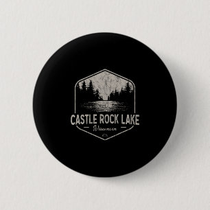 Castle Rock Lake Wisconsin Outdoor-Vintage Button