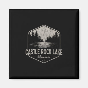 Castle Rock Lake Wisconsin Outdoor-Vintage Magnet