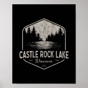 Castle Rock Lake Wisconsin Outdoor-Vintage Poster