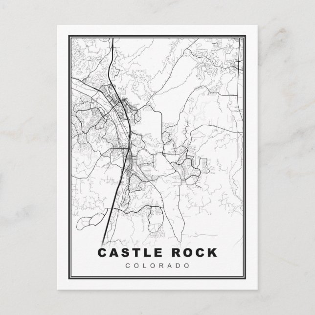Castle Rock Map Postkarte (Vorderseite)