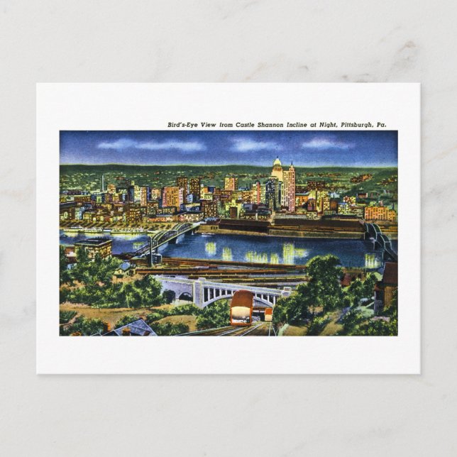 Castle Shannon Incline, Pittsburgh, PA Postkarte (Vorderseite)