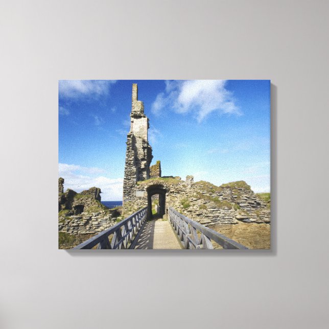Castle Sinclair Girnigoe, Wick, Caithness, 2 Leinwanddruck (Vorderseite)