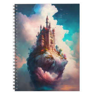 Castle Sky Clouds Fantasy Art Notebook Notizblock