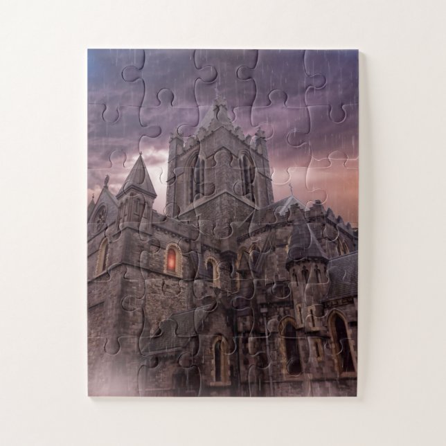 CASTLE STORMY NIGHT GOTHIC JIGSAW PUZZLE (Vertikal)