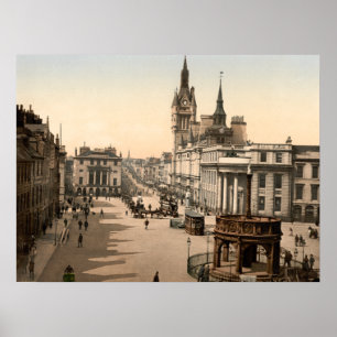 Castle Street, Aberdeen, Scotland Archival Print Poster