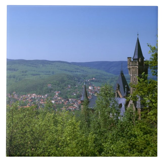 Castle, Wernigerode, Sachsen Anhalt, Deutschland Fliese (Vorderseite)