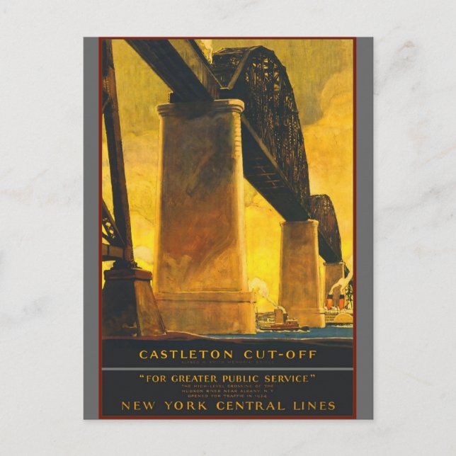 Castleton Cut-Off New York Central Lines Postkarte (Vorderseite)