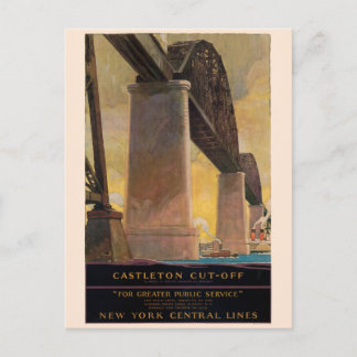 Castleton Cut-Off New York Vintage Poster 1924 Postkarte