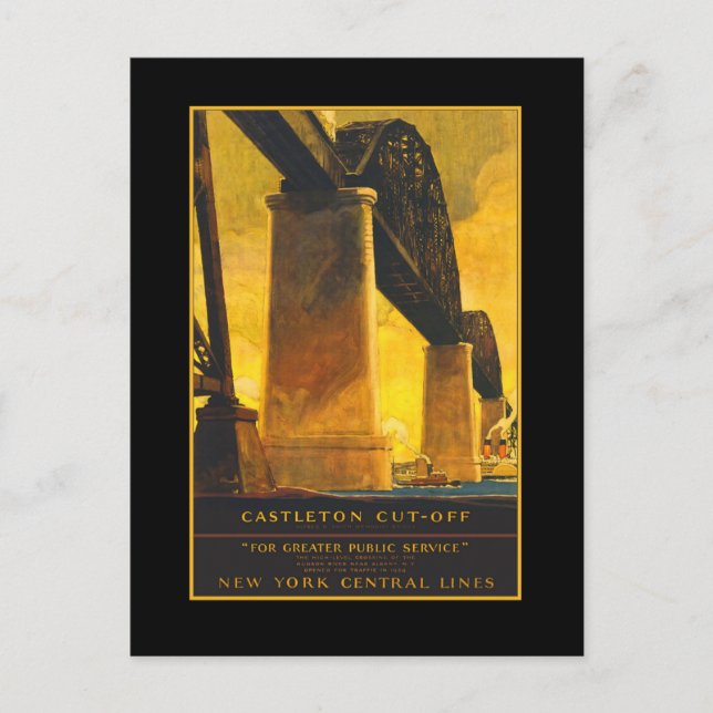 Castleton Cutoff Bridge Travel Poster on Cards Postkarte (Vorderseite)