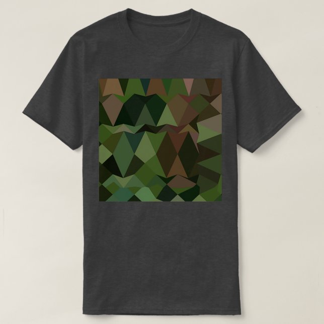 Castleton Green Abstrakt Low Polygon Hintergrund 2 T-Shirt (Design vorne)