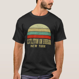 CASTLETON-ON-HUDSON NEW-YORK Vintag Retro Sunset T-Shirt