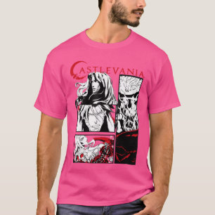 Castlevania Schwarz Weiß Comic Panels T-Shirt
