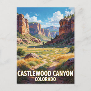 Castlewood Canyon Colorado Canyon Ansichten Postkarte