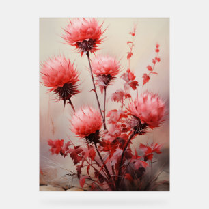 Castor Oil Pflanze - Impasto Floral Acrylschild